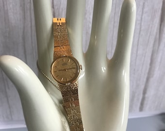 Vintage Seiko Damen Goldfarbene Cocktailuhr 1400-0259