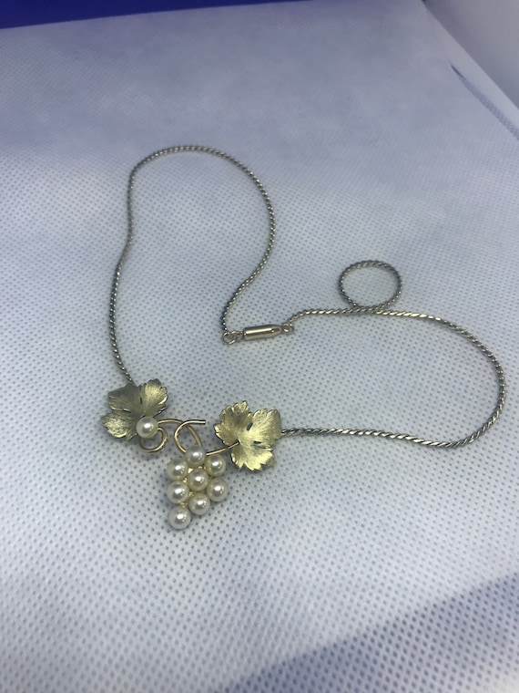 Collier Vintage Année 1970 - Pampille Grappe De Raisin En Perles Translucides - Réf. 5139