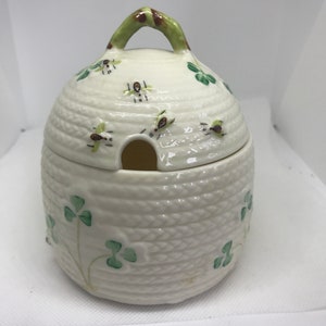 Belleek Honey Pot - Etsy