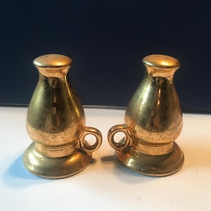 Vintage Gold Salt & Pepper Shakers