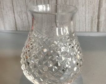 Waterford Crystal Glass Hurricane Candle Holder Lamp Shade