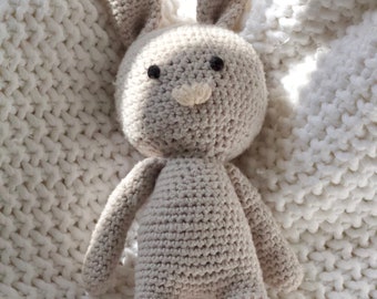 New Baby Gift Bunny Rabbit Crochet Amigurumi Heirloom Handmade Gender Neutral Snuggie Baby’s First Toy Baby toy Baby Shower Gift Keepsake