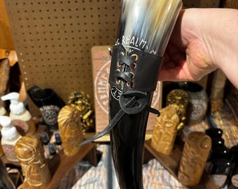 Viking Drinking Horn With Stand