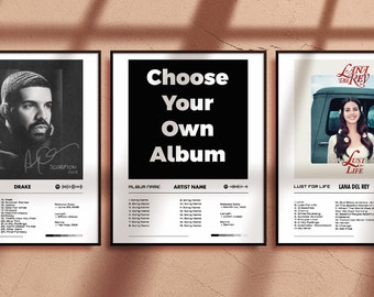 Choose Your Own Album Poster | Custom Album Poster | Album Cover | Personalised Album Poster | Wall Decor | Music Gifts | Custom Gift