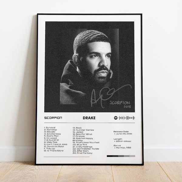 DRAKE Scorpion | Album Poster | Minimalistic | Drake