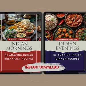 65 Best Indian Recipes - Indian Breakfast and Dinner Ideas - Digital Recipe Book - Recipes Cookbook Healthy Dishes India - Cooking Journal