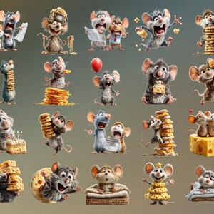 Discover 110+ Funny Quirky Mouse Clipart designs featuring adorable, silly, and cartoon-style mice perfect for creative projects. This cute mouse PNG bundle includes digital mouse art, printable mouse stickers and planner clipart ideal for POD designs, kids crafts, wall art, and scrapbooking. High-quality transparent PNGs bring playful charm to every DIY, printable, and digital creation.