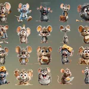 Discover 110+ Funny Quirky Mouse Clipart designs featuring adorable, silly, and cartoon-style mice perfect for creative projects. This cute mouse PNG bundle includes digital mouse art, printable mouse stickers and planner clipart ideal for POD designs, kids crafts, wall art, and scrapbooking. High-quality transparent PNGs bring playful charm to every DIY, printable, and digital creation.