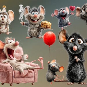 Discover 110+ Funny Quirky Mouse Clipart designs featuring adorable, silly, and cartoon-style mice perfect for creative projects. This cute mouse PNG bundle includes digital mouse art, printable mouse stickers and planner clipart ideal for POD designs, kids crafts, wall art, and scrapbooking. High-quality transparent PNGs bring playful charm to every DIY, printable, and digital creation.