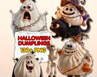 130+ Halloween Dumpling PNG Clipart Bundle: Spooky Season Funny Shirt PNG (Digital Download)