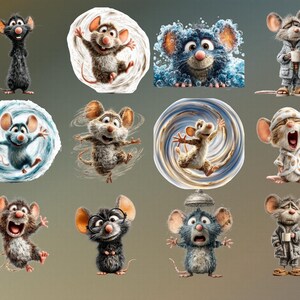 Discover 110+ Funny Quirky Mouse Clipart designs featuring adorable, silly, and cartoon-style mice perfect for creative projects. This cute mouse PNG bundle includes digital mouse art, printable mouse stickers and planner clipart ideal for POD designs, kids crafts, wall art, and scrapbooking. High-quality transparent PNGs bring playful charm to every DIY, printable, and digital creation.
