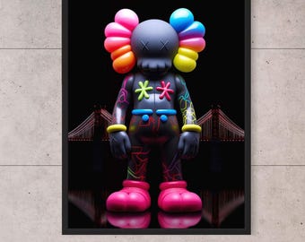 Kaws Neon LED Wall Art Sign - Etsy
