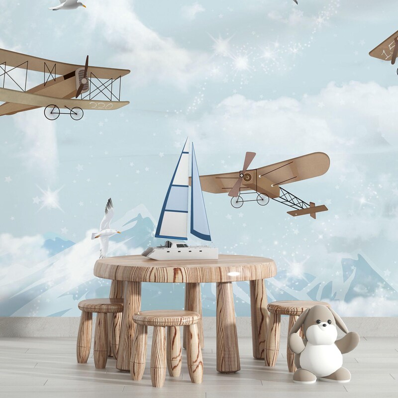 Airplane Wallpaper - Etsy
