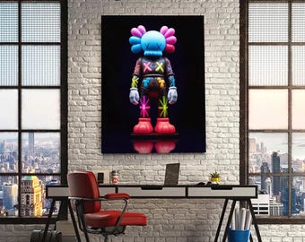 Kaws Neon LED Wall Art Sign - Etsy