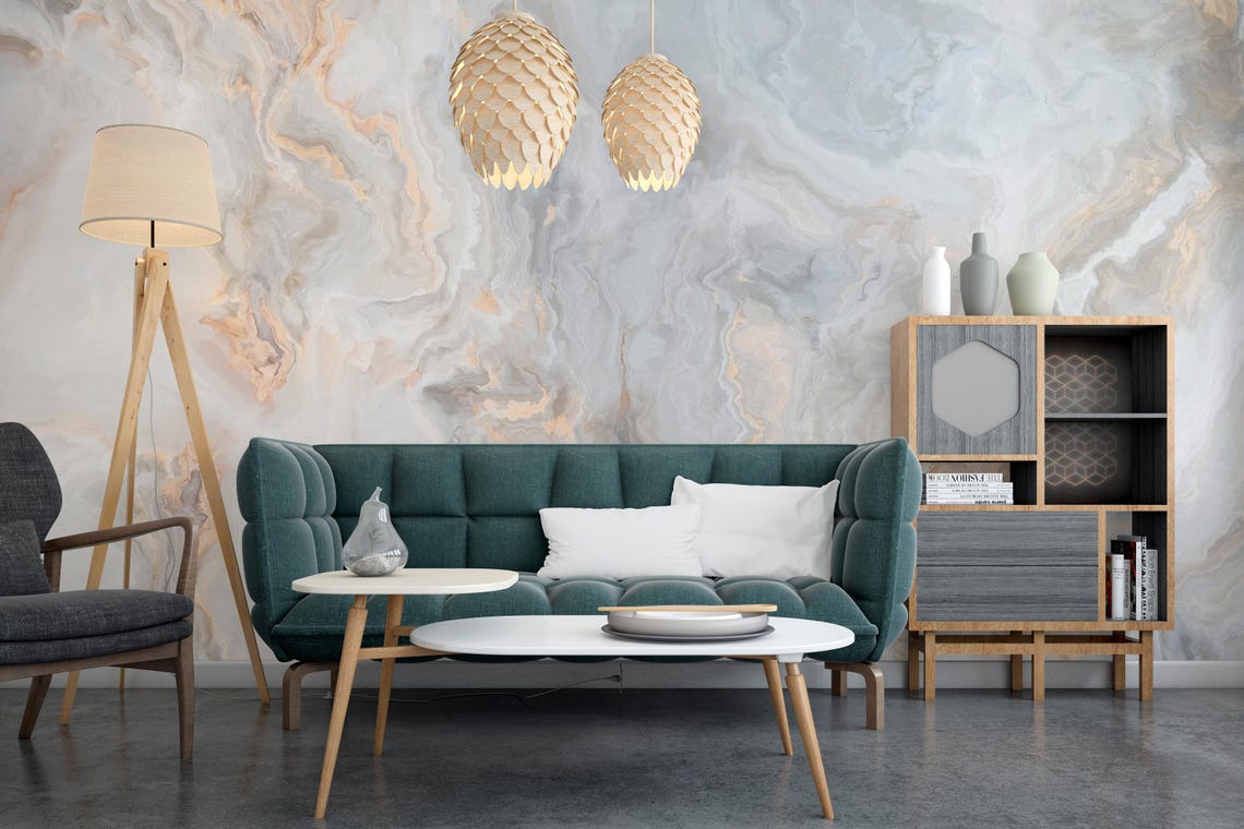 Luxury Marble Wallpaper Gray&brown Wallpaper for Living Room Peel and