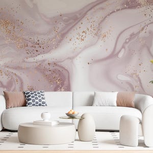 Luxury marble wallpaper Gold and pink abstract wall mural  Peel and stick mural Elegant marble wallpaper for living room Seamless pattern