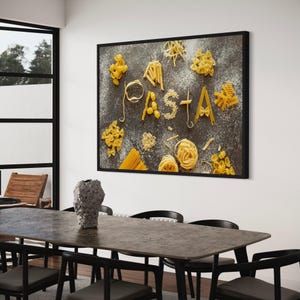 Pasta wallart for kitchen Food print for dining room Pasta canvas for Italian restaurant Italian food print for home decor Housewarming Gift
