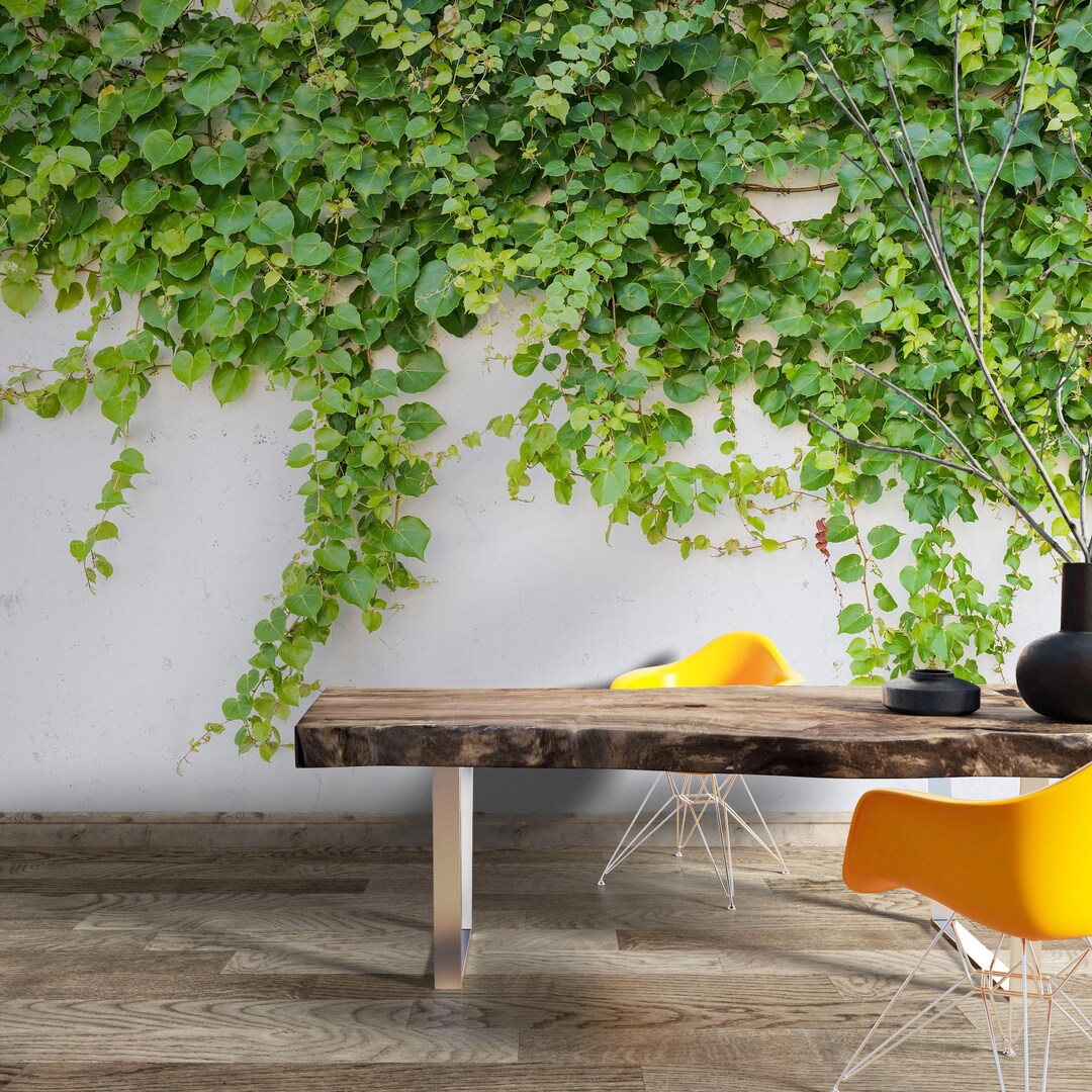Botanical Wall Mural for Living Room Removable Greenery Wall Covering ...