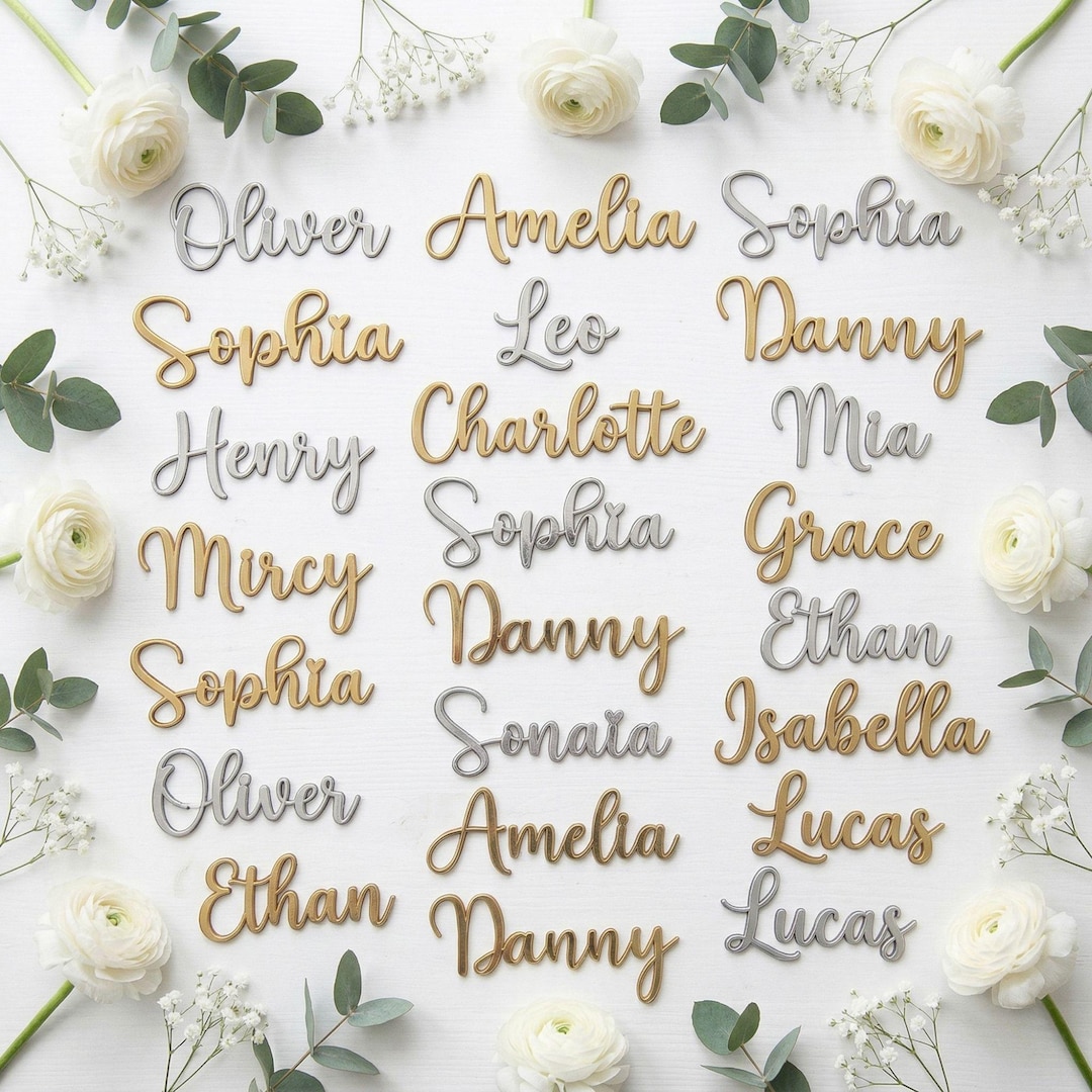 Acrylic Place Cards: Custom Guest Name Tags for Wedding Table Decor - Etsy