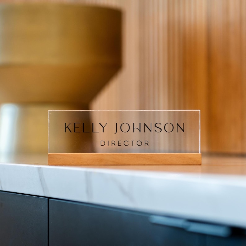 Custom Acrylic Desk Name Plate