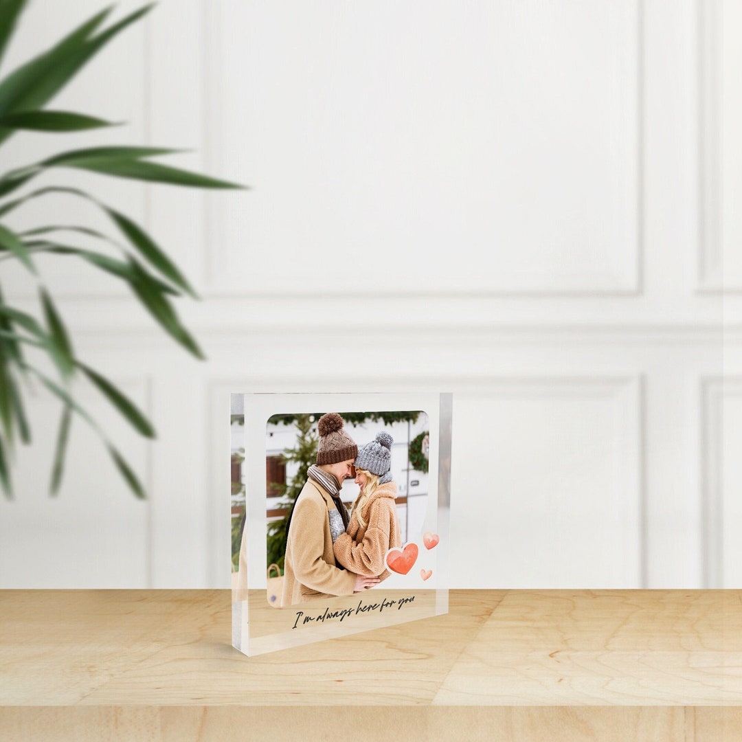Personalized Acrylic Photo Block, Custom Photo Gift, Glass Photo Frame, Acrylic Glass Photo Block, Christmas, Birthday, Anniversary Gift