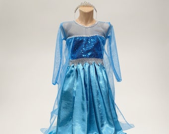 Frozen Dress I Elsa Dress I Princess Dress I Girls Birthday Dress I Elsa Party Outfit I Elsa Cosplay I Kids Party Costume I Blue Tulle Dress