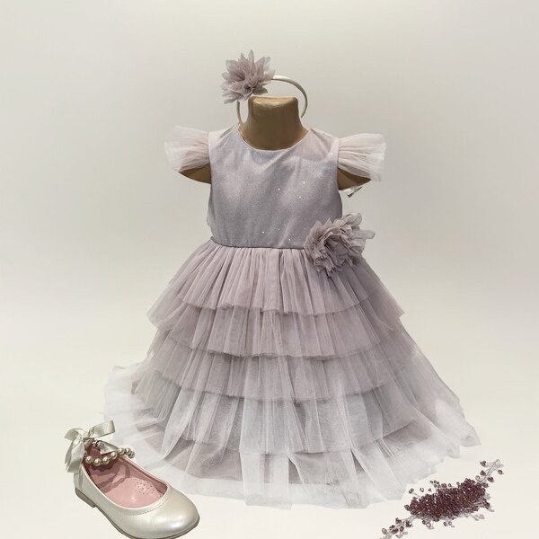 Pink Girl Dress I Birthday Dress I Princess Gown I Tulle Dress I Flower Girl Dress I Fairy Dress I Kids Wedding Dress I Children Dress