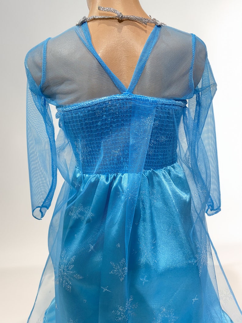 Frozen Dress I Elsa Dress I Princess Dress I Girls Birthday Dress I Elsa Party Outfit I Elsa Cosplay I Kids Party Costume I Blue Tulle Dress zdjęcie 4