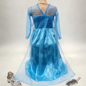 Frozen Dress I Elsa Dress I Princess Dress I Girls Birthday Dress I Elsa Party Outfit I Elsa Cosplay I Kids Party Costume I Blue Tulle Dress zdjęcie 2