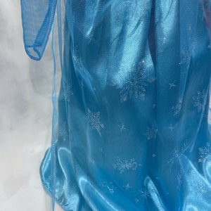 Frozen Dress I Elsa Dress I Princess Dress I Girls Birthday Dress I Elsa Party Outfit I Elsa Cosplay I Kids Party Costume I Blue Tulle Dress zdjęcie 7