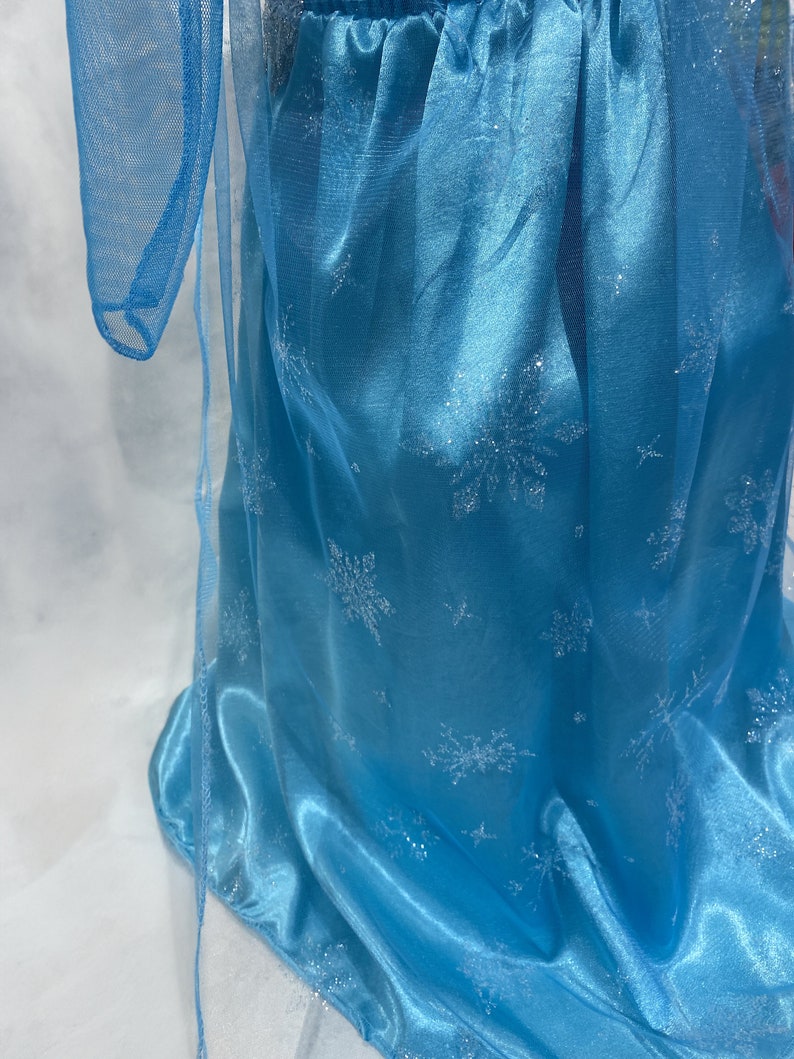 Frozen Dress I Elsa Dress I Princess Dress I Girls Birthday Dress I Elsa Party Outfit I Elsa Cosplay I Kids Party Costume I Blue Tulle Dress zdjęcie 7