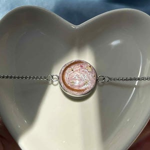 Bracelet ajustable personalisable avec mèche de cheveux, initiales, poils de chien ou chat