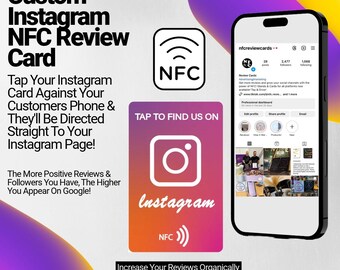 Double Sided NFC Instagram Card | Tap For Your Instagram Page