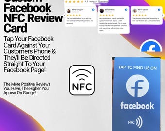 Double Sided NFC Facebook Card | Tap For Your Facebook Page