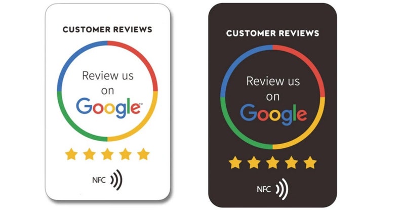 Double Sided NFC Google Review Card | Get More Reviews | Tap & Leave ...