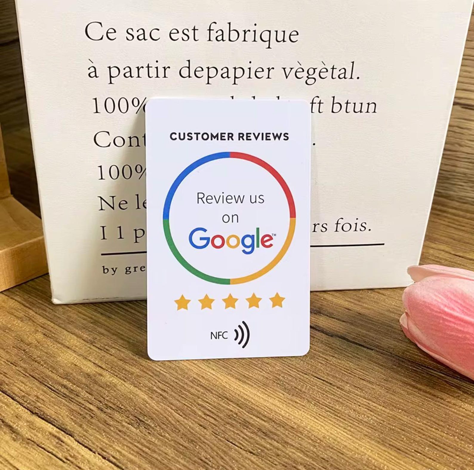 Double Sided NFC Google Review Card | Get More Reviews | Tap & Leave ...