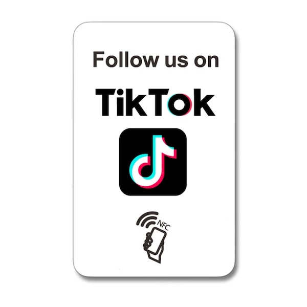 Double Sided NFC TikTok Profile Card | Tap For Your TikTok Profile