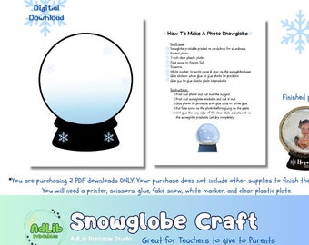 Snowglobe Printable for a Photo Craft