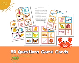 Printable 20 Questions Game Cards