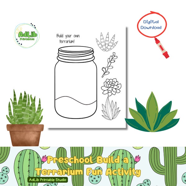 Preschool Build Your Own Terrarium Craft