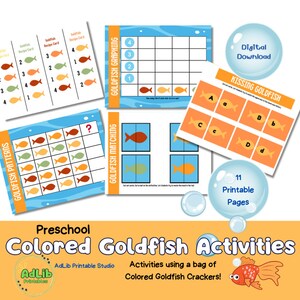 Colored Goldfish Preschool Printable Activities