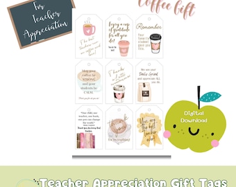 Leraarwaardering Cadeaukaartjes voor koffiecadeau