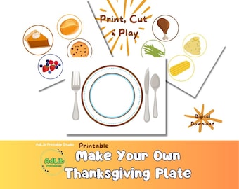 Maak je eigen Thanksgiving-bord bedrukbaar voor kleuters en peuters
