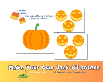 Make Your Own Printable Jack O'Lantern Craft for Preschoolers