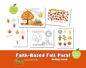Faith-Based Preschool Fall Activity Printable Pack