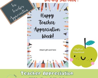 Teacher Appreciation-cadeaukaarthouder voor elke cadeaukaart