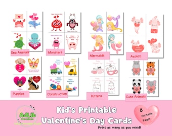 Kid's Printable Valentine's Day Cards