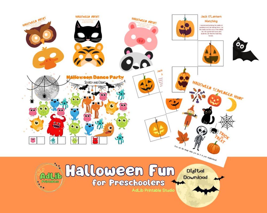 Preschool Halloween Fun Printables - Etsy