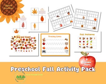 Preschool Fall Activity Printables Pack