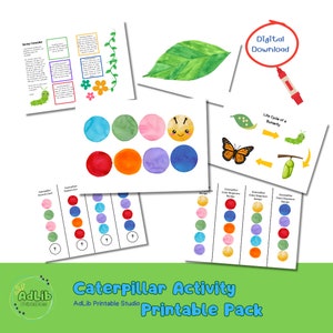 Caterpillar Activity Printable for Preschool and Kindergarten